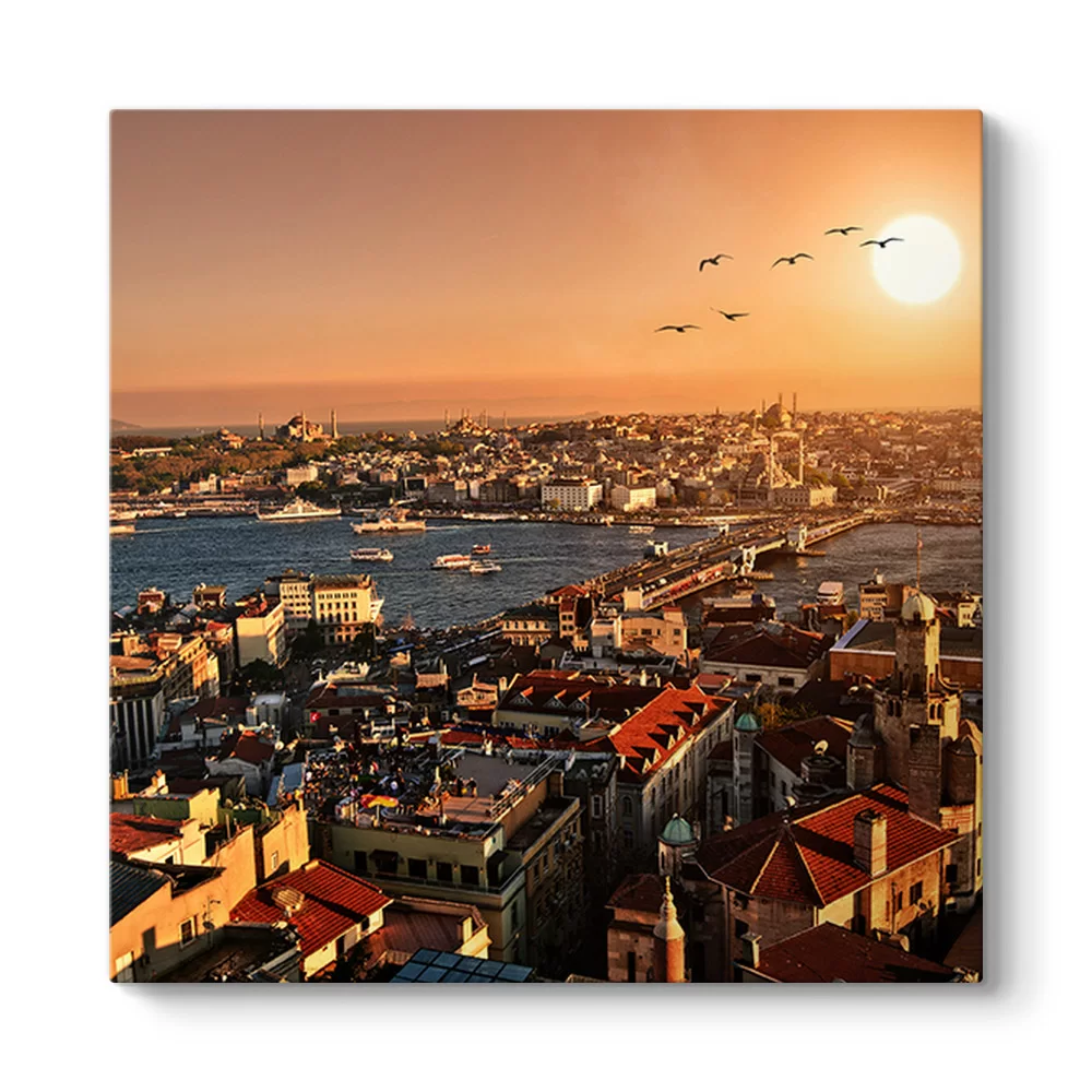 İstanbul Galata Manzara Tablosu - Model 3